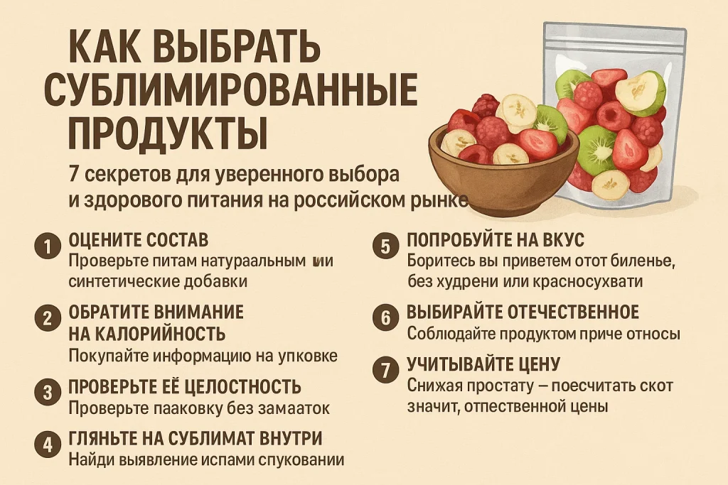 Как выбрать сублимированные продукты: 7 секретов для уверенного выбора и здорового питания на российском рынке Как выбрать сублимированные продукты: 7 секретов для уверенного выбора и здорового питания на российском рынке