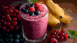 Смузи банан-клубника