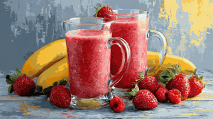Смузи клубника-банан
